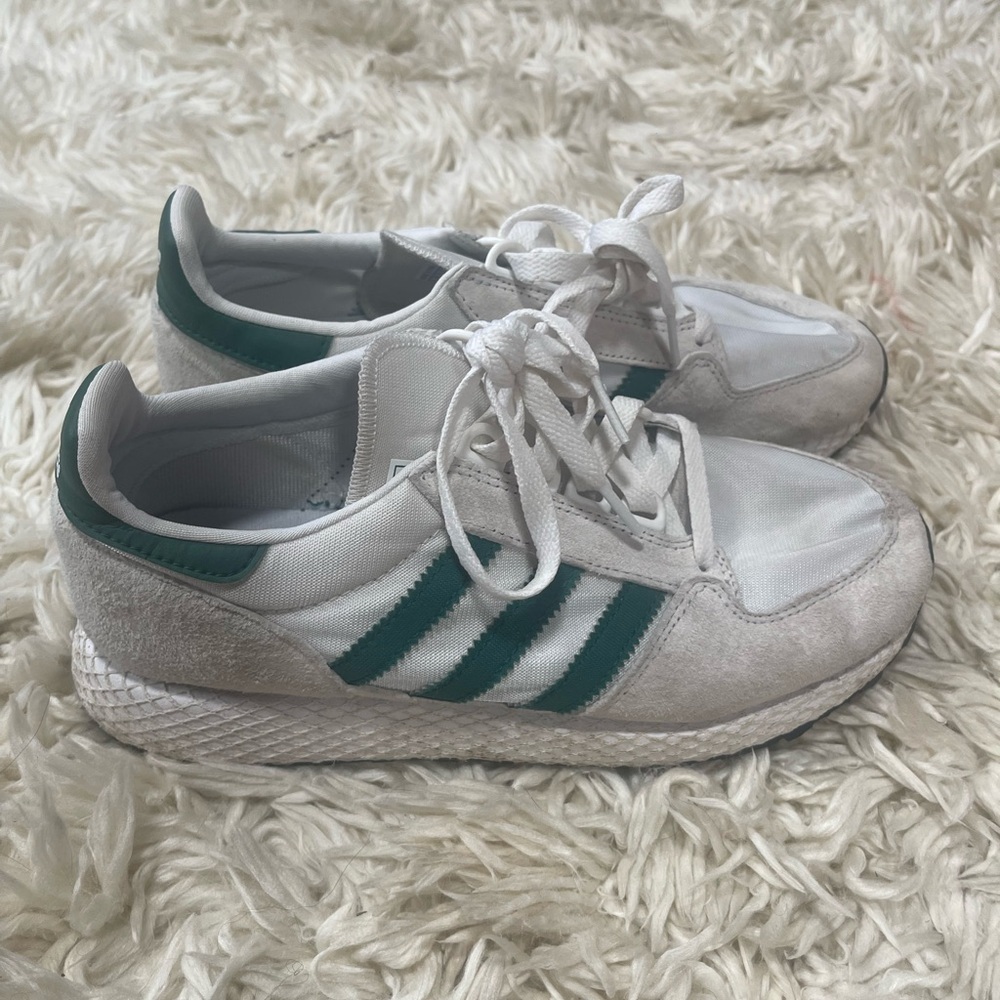 adidas White and Green Sneakers